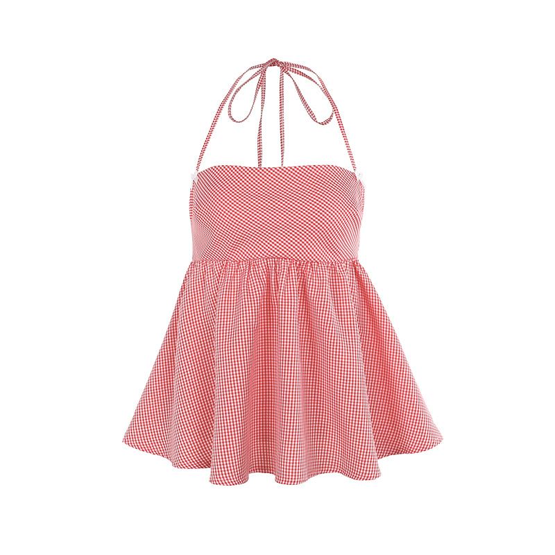 Flirty Checked Halter