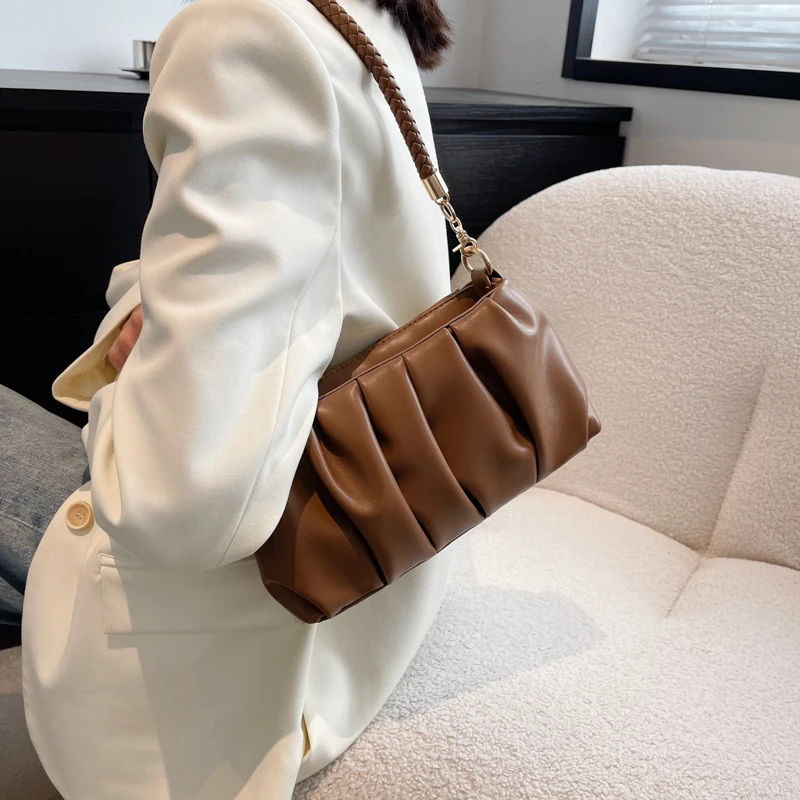 Small Soft PU Leather Underarm Handbags Spring Fshion Luxury Brand Designer Woman Shopper Handbags Shoulder Crossbody Bag