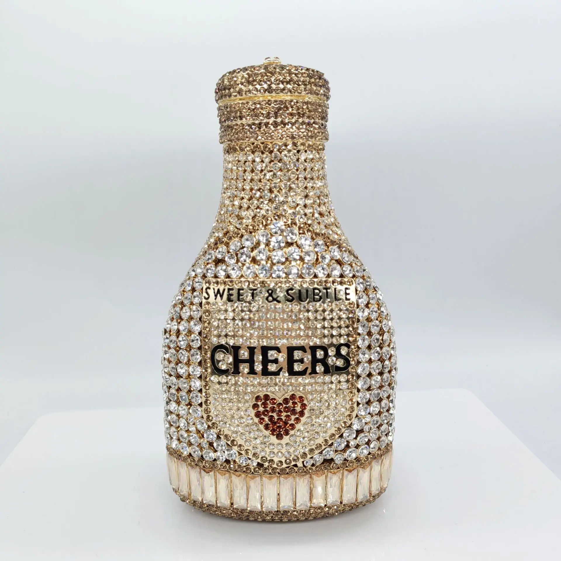 Women Bottle Crystal Evening Bag Lady Diamond Wedding Bridal Purses Female Rhinestone Party Prom Clutches Bags