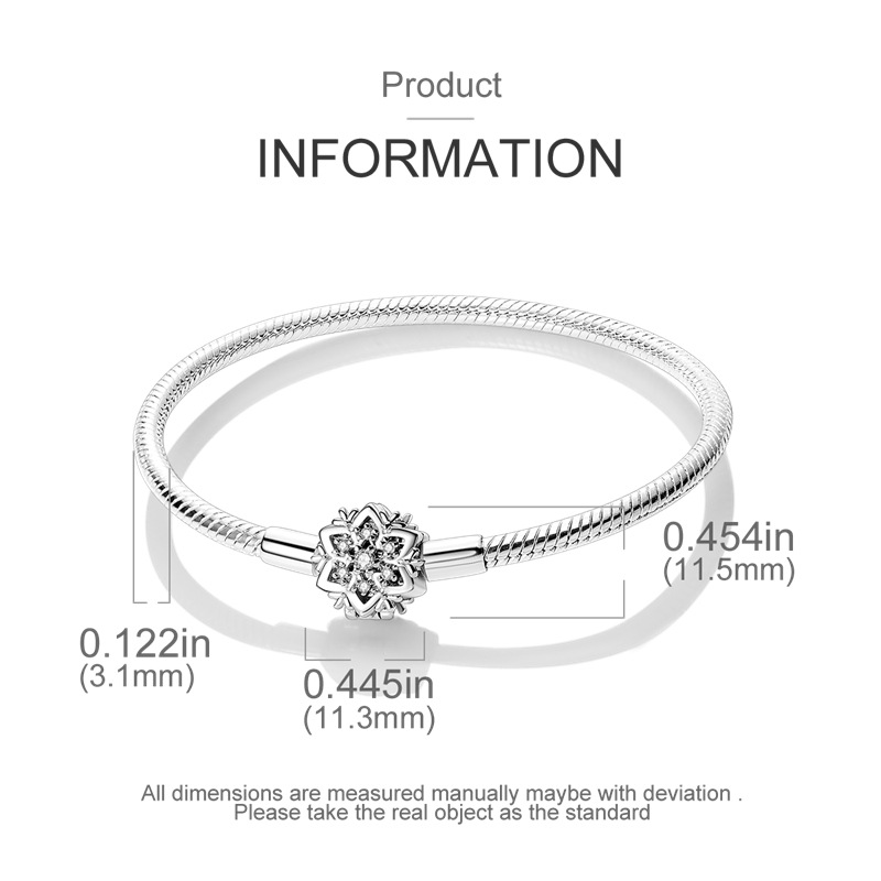 Copper Plated 925 Silver Bracelet Starfish Shell Turtle Basic Chain Pan Family Beads DIY Handmade