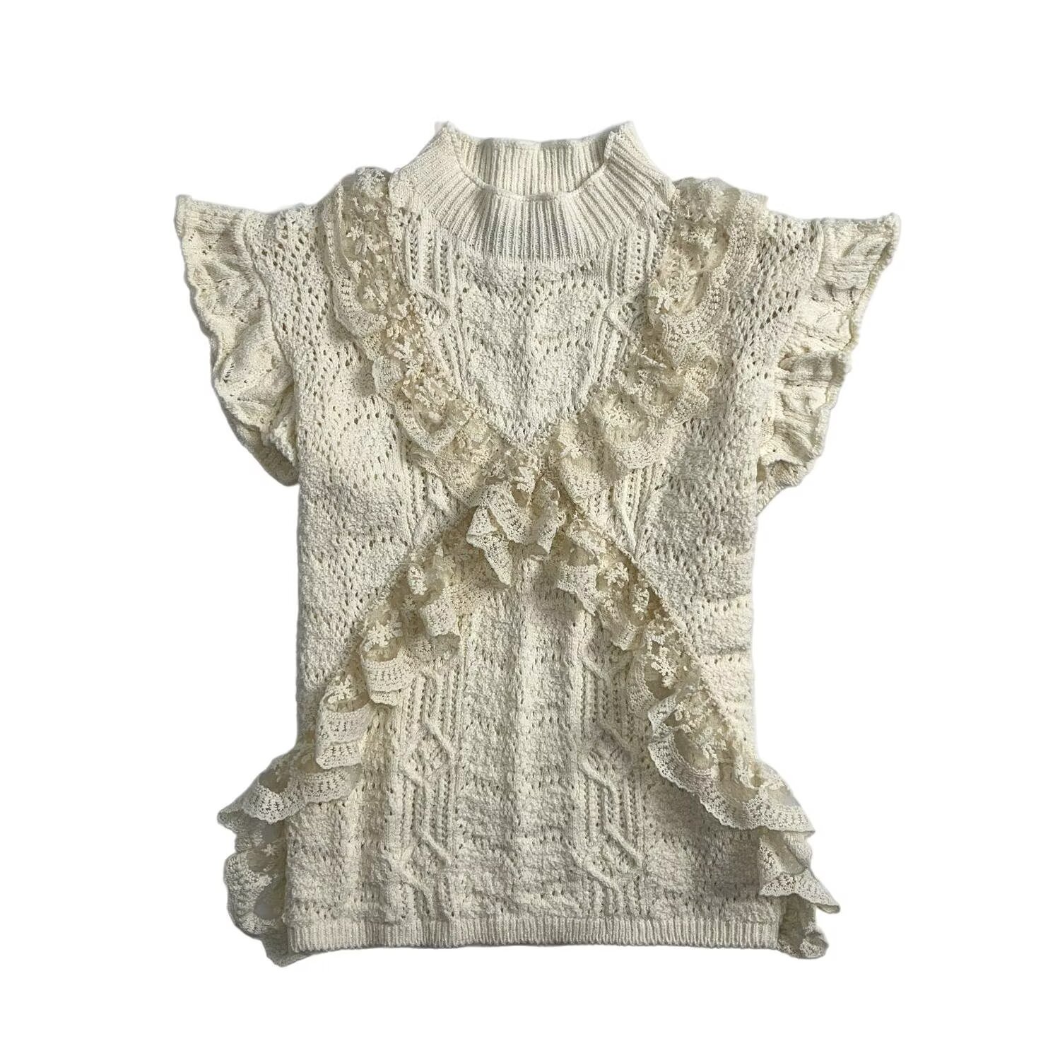 Mock Neck Solid Sweater Vest