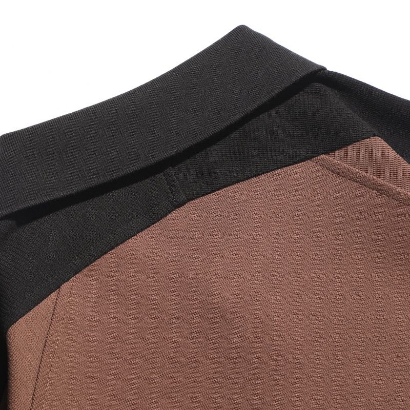 Japanese Retro Cotton Color Block Letter Shirt