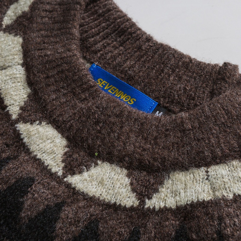 Loose Fit Japanese Workwear Color Block Sweater