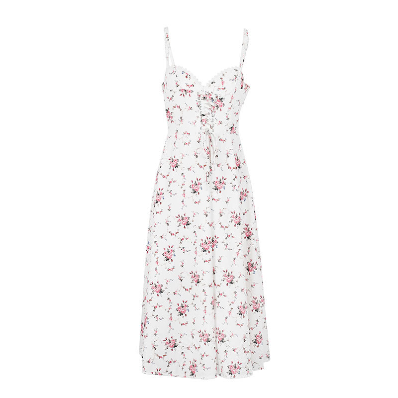 Ladies Patterned V-Neck Bare Shoulder Fitted Maxi Dress