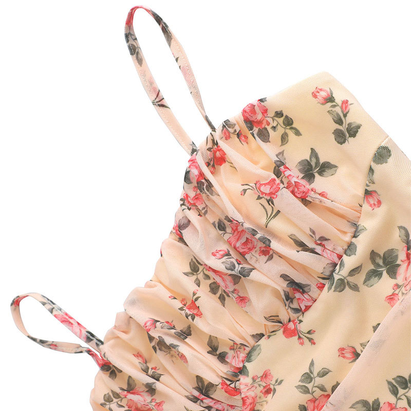 Patterned Illusion Bodycon Bandeau Dress