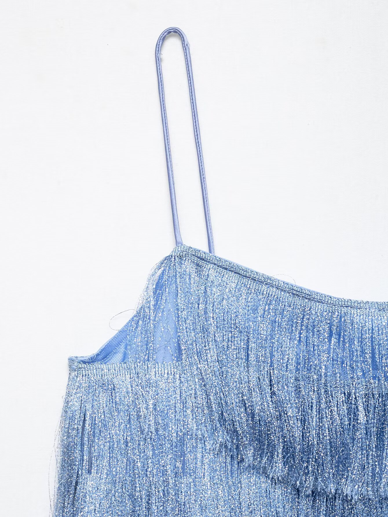 Plunge Tank Fringe Maxi Dress