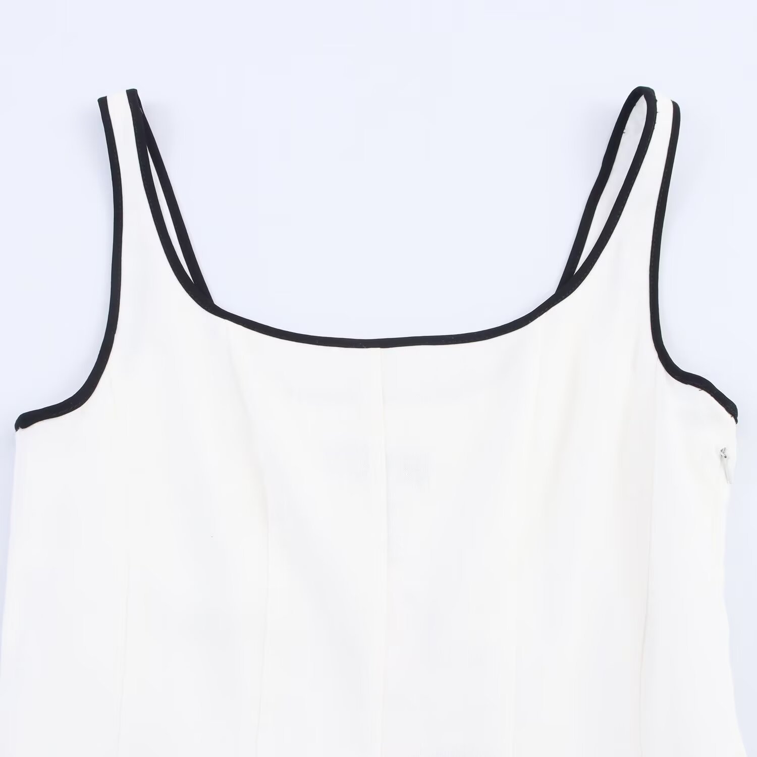 Ladies Two-Tone Spaghetti Strap Mid-Calf Polyester Dress
