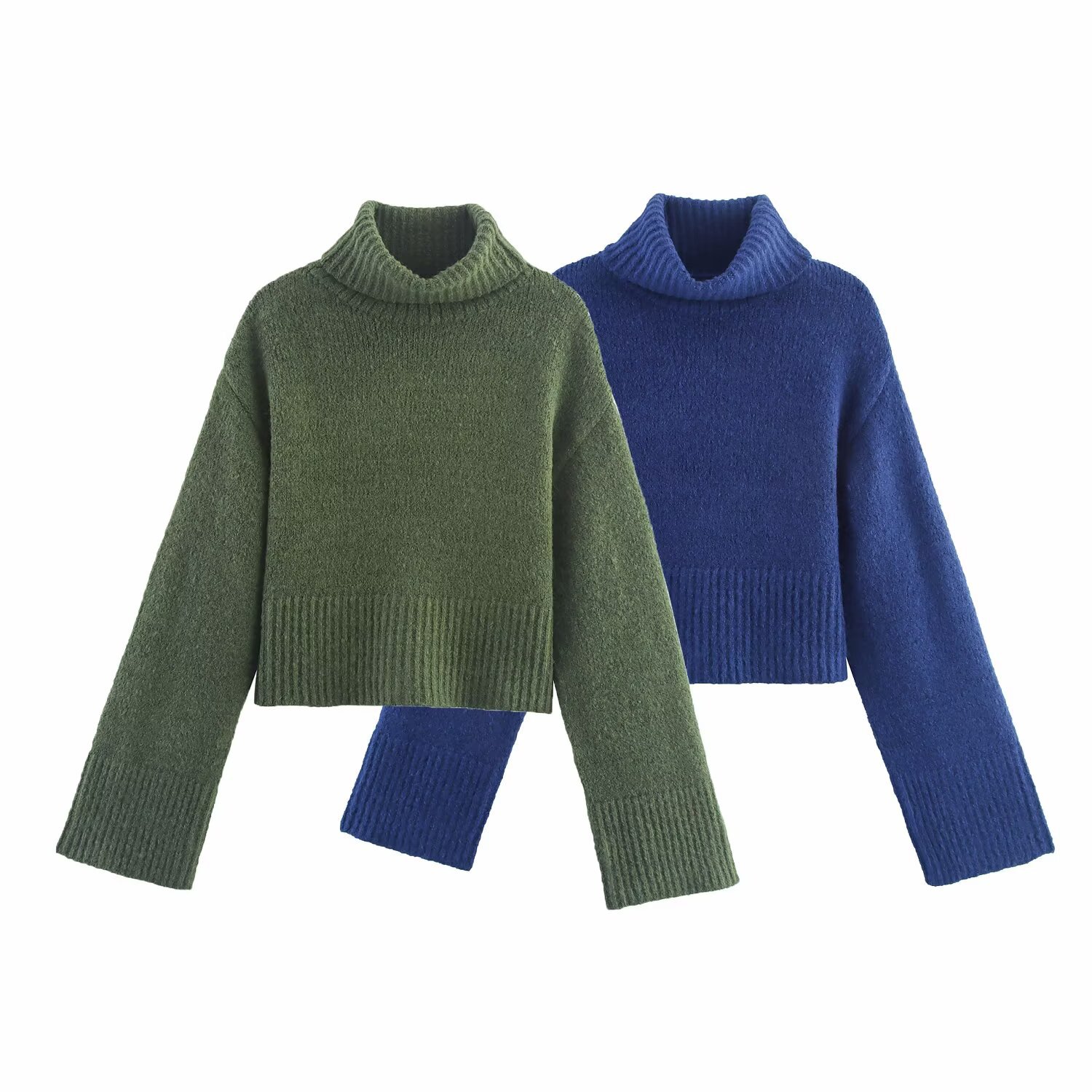 Polyester Stand Collar Full Sleeve Plain Sweater