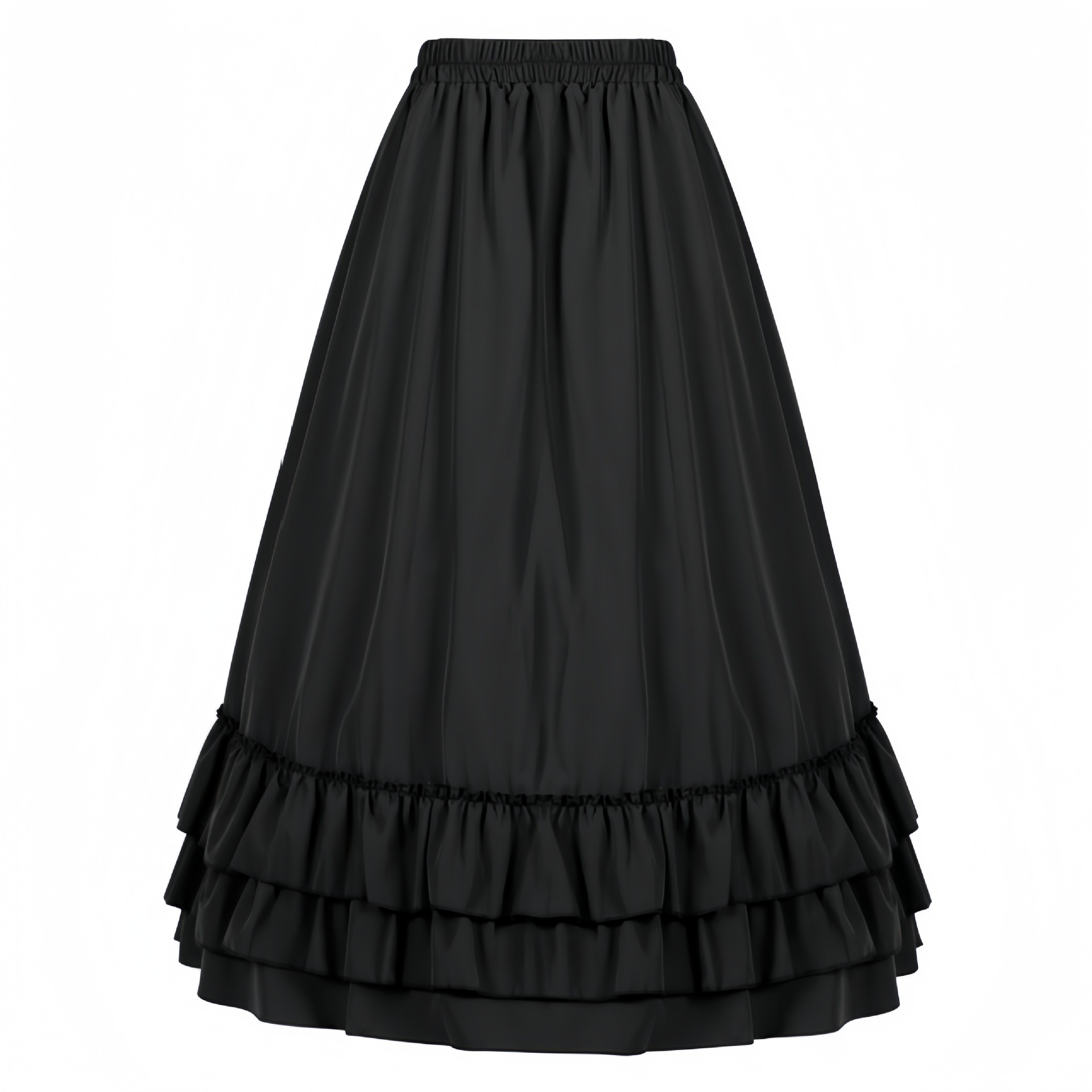 Ladies' Dark Historical Polyester Costume Skirt