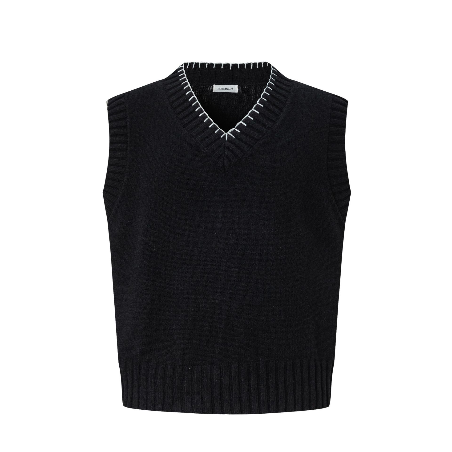 Streetwear Cropped Boxy Blended Vest