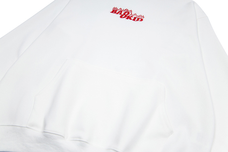 Oversized Cotton Long Sleeve Typography Hoodie