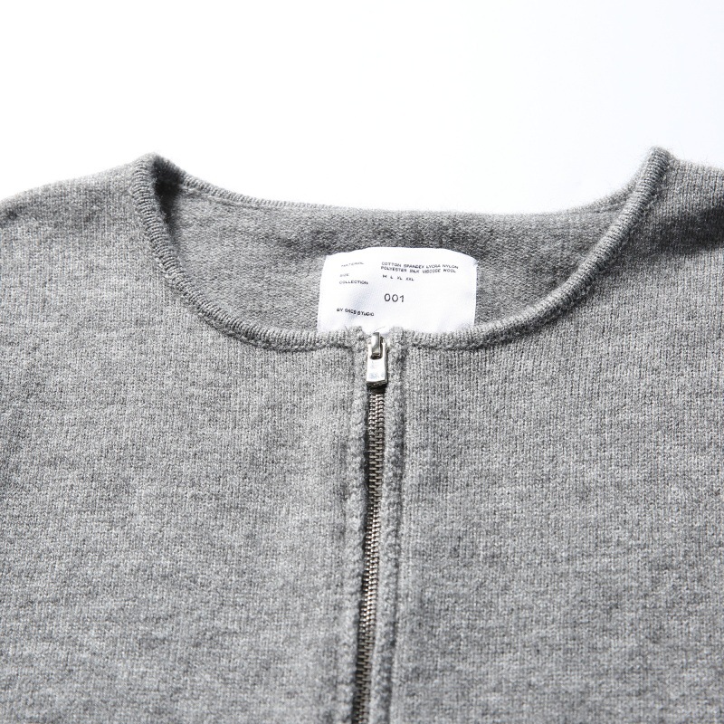 Oversized Vintage Crew Zipper Sweater