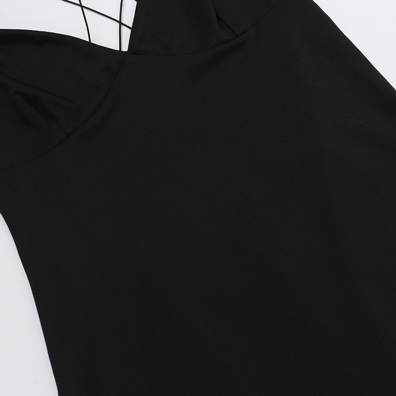 Plunging Neck Open Back Maxi Skirt