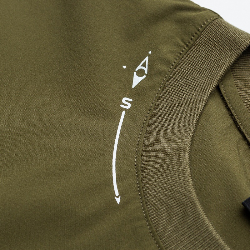 Color blocking function cashew pocket waterproof short sleeved T-shirt for men