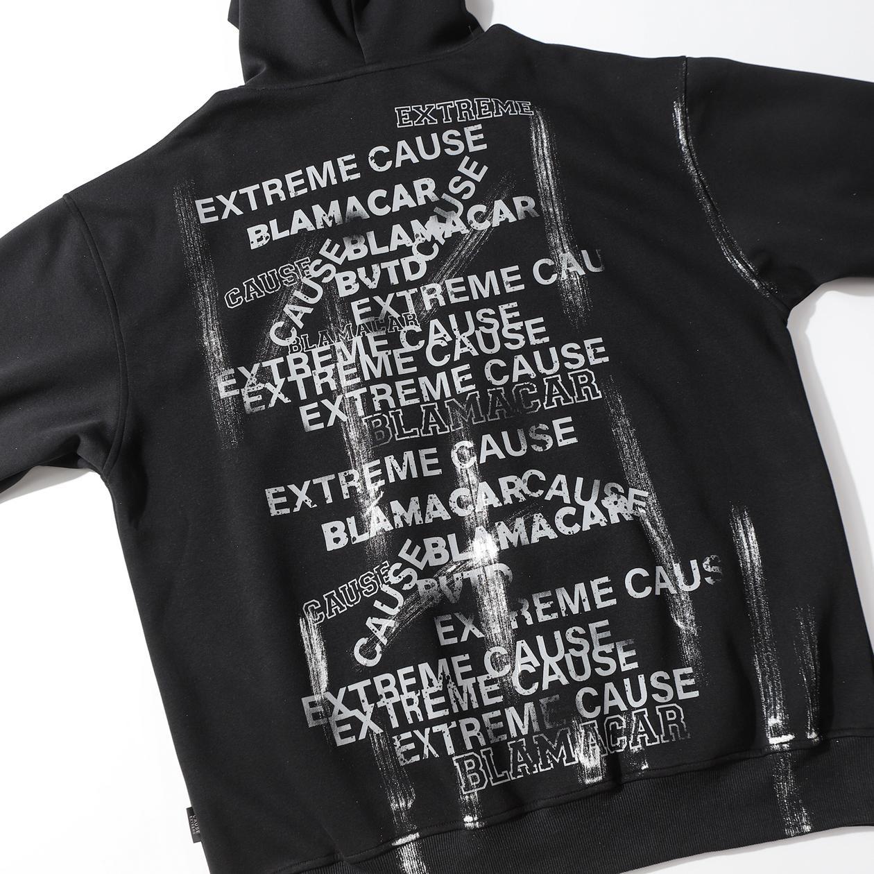 Distressed Typography Hoodie