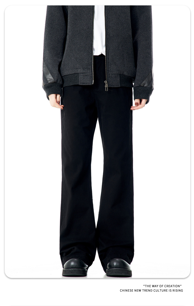 Tapered Black Casual Dress Pants for Men and Women Slim Fit Cleanfit Long Pants