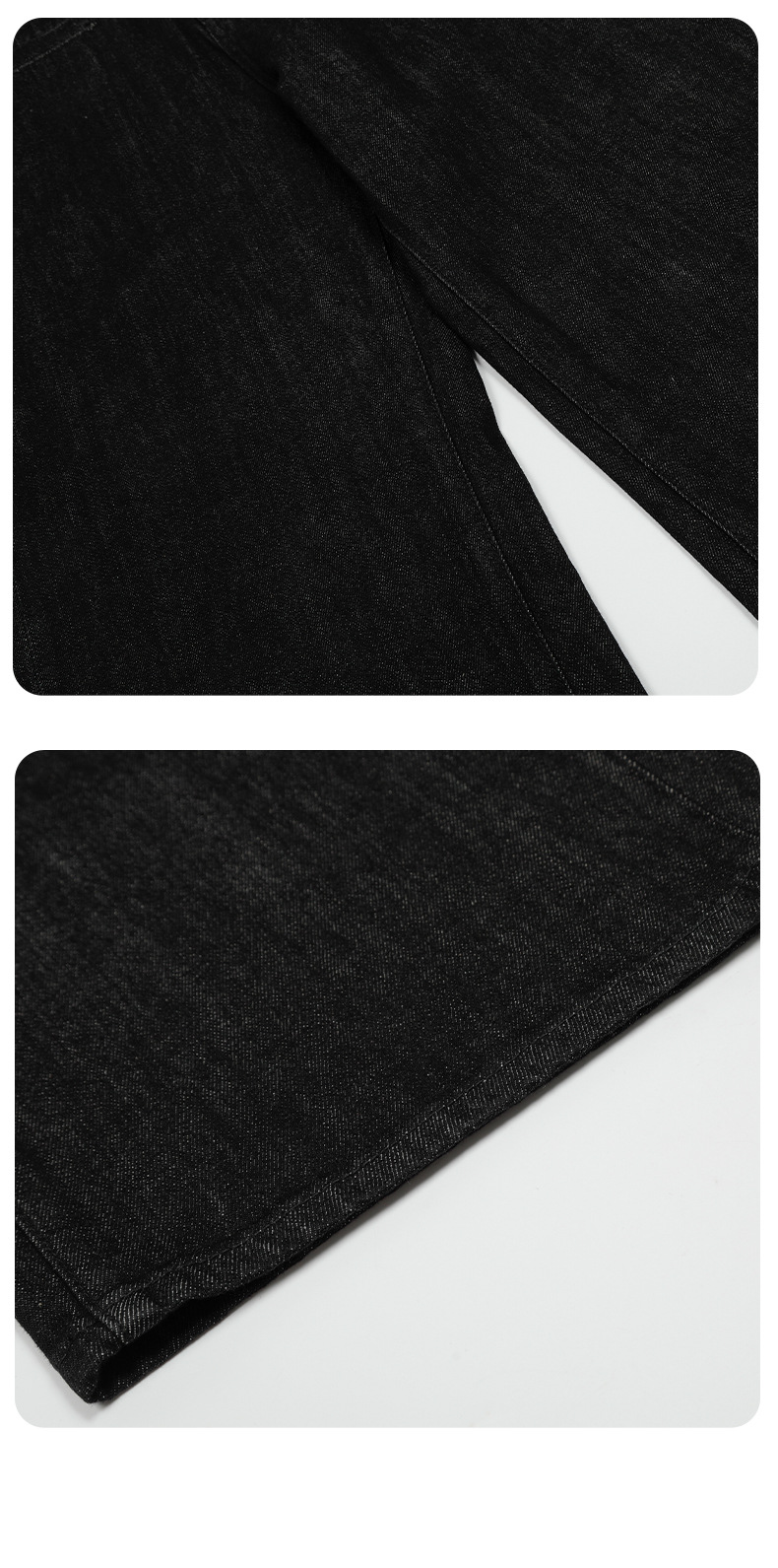 Red Edge Black Original Jeans Unisex Simple A-Line Straight Loose Long Pants