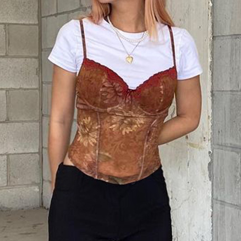 Ladies Sheer Plunge Shaping Vest