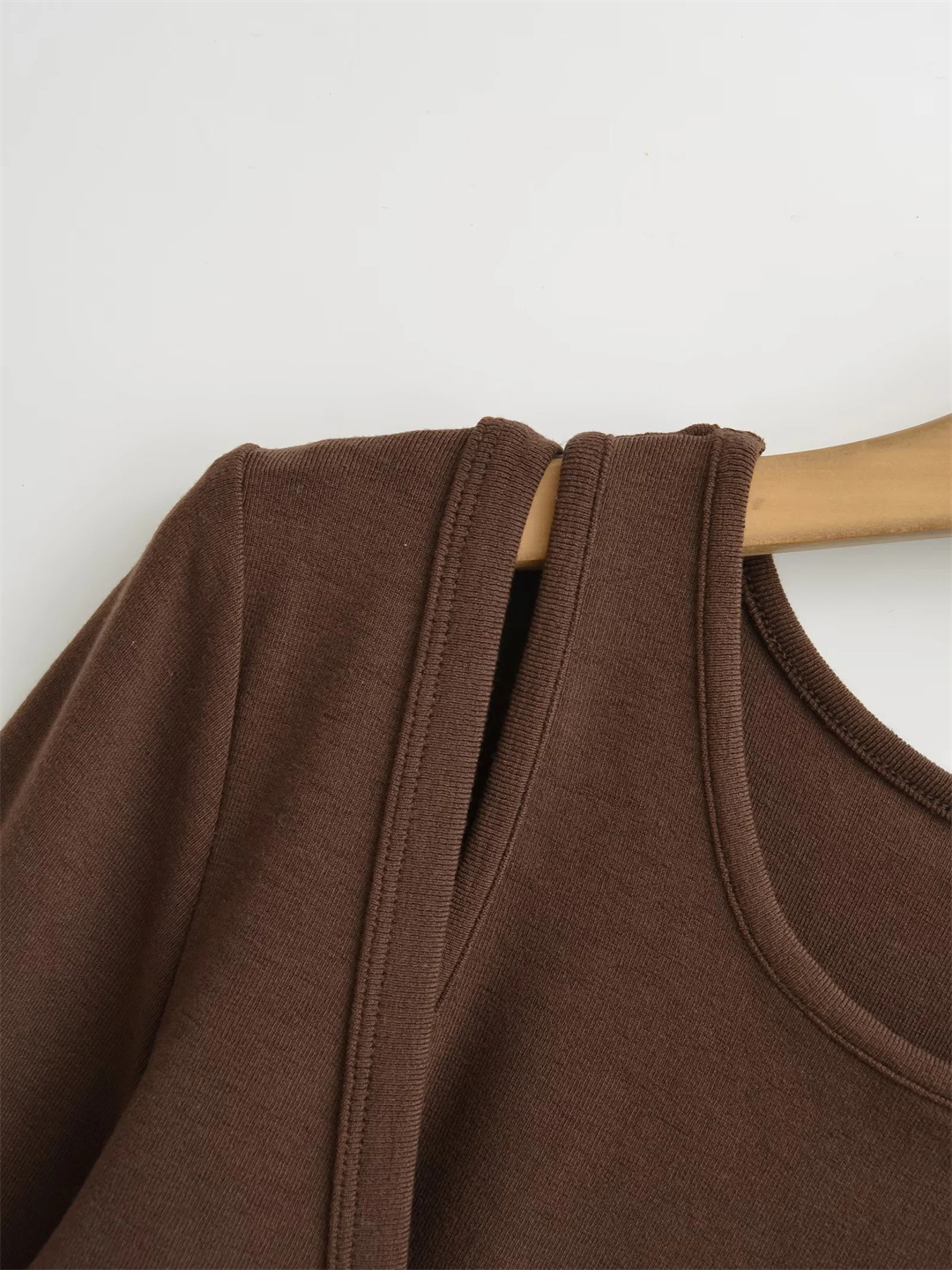 Vintage Cocoa Camisole and Cropped Cardigan Ensemble