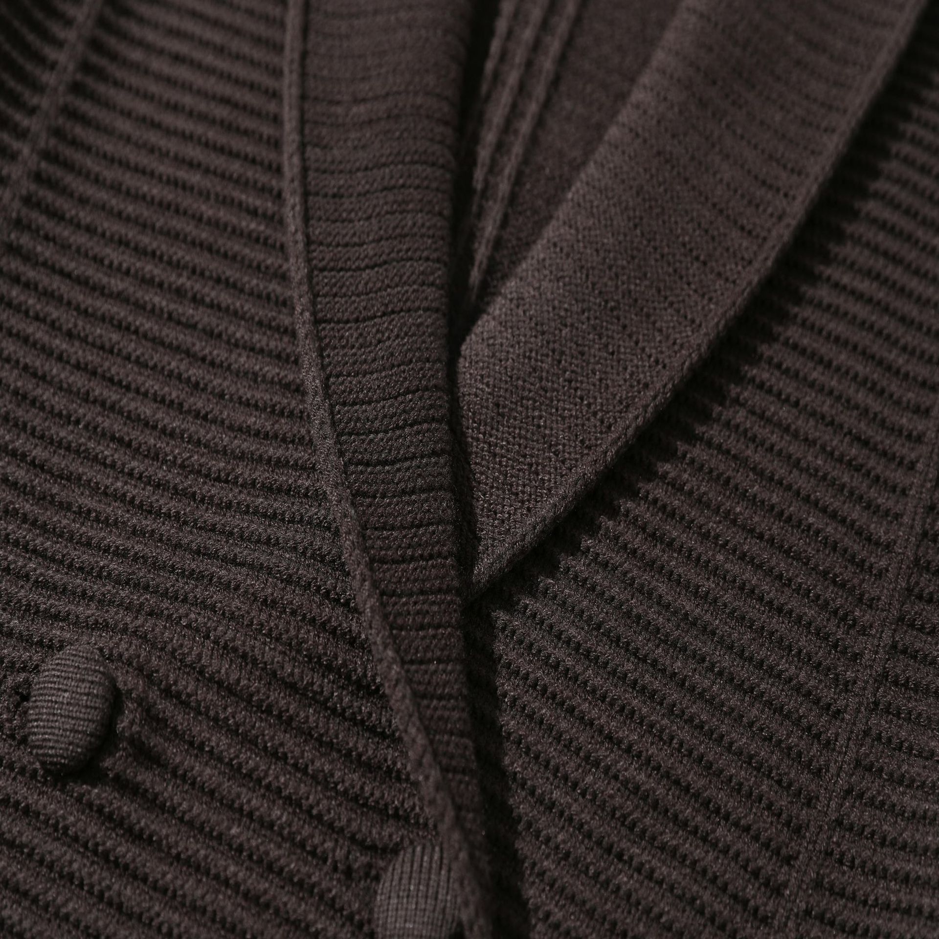 Japanese Workwear Nylon Jacquard Long Sleeve Oversized Cardigan