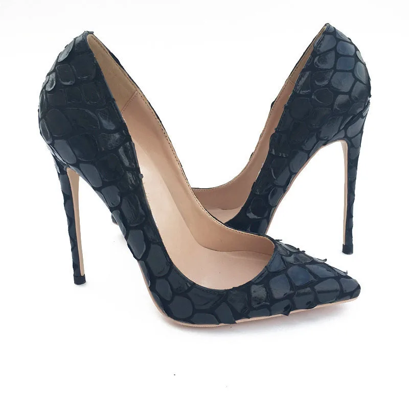 Sexy Womens Black High Heel Shoes Pointed Toe Apricot Party Stiletto Heels plus
