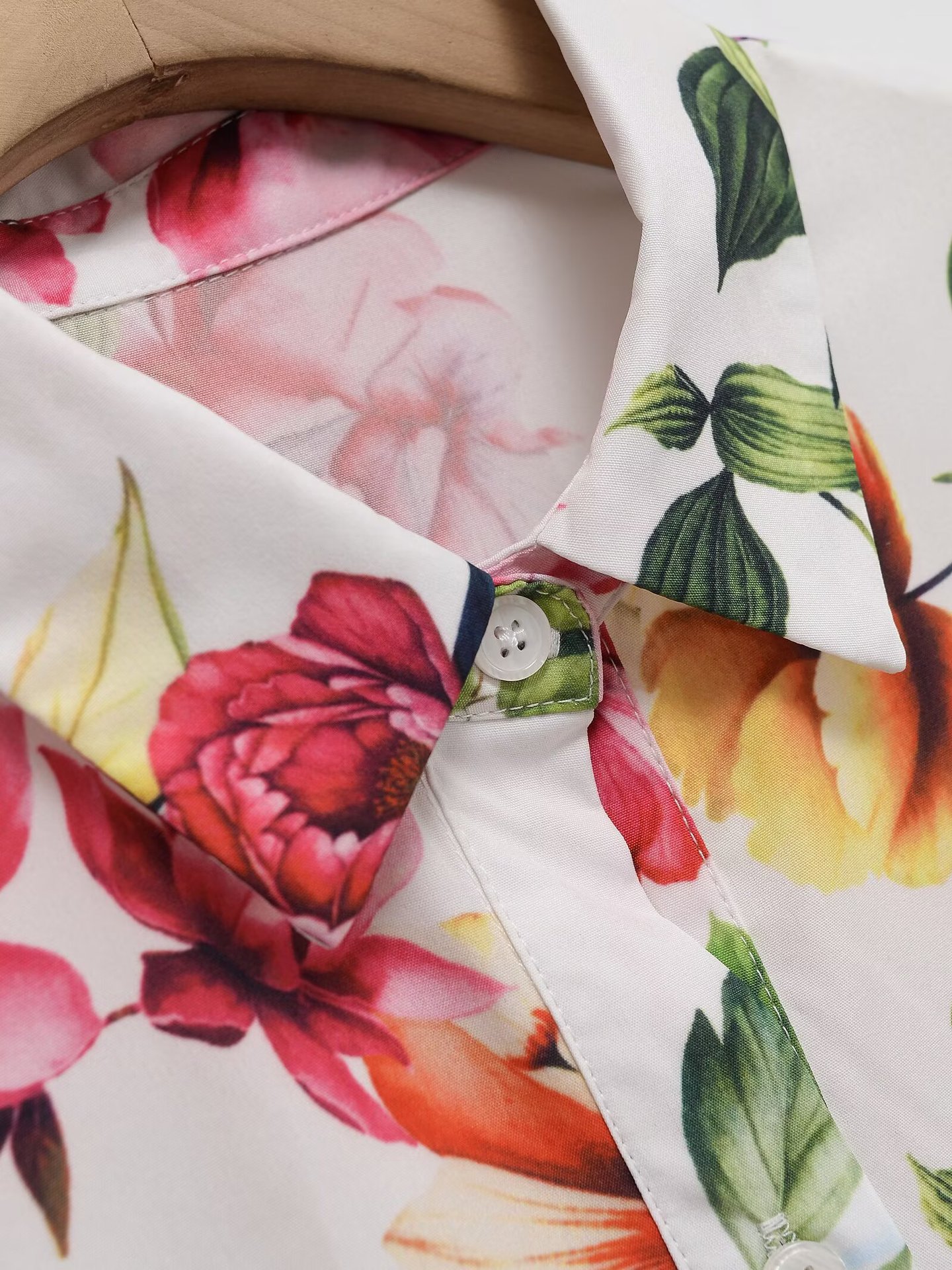 Women's Clothing with Belt Printed Poplin Midi Dress