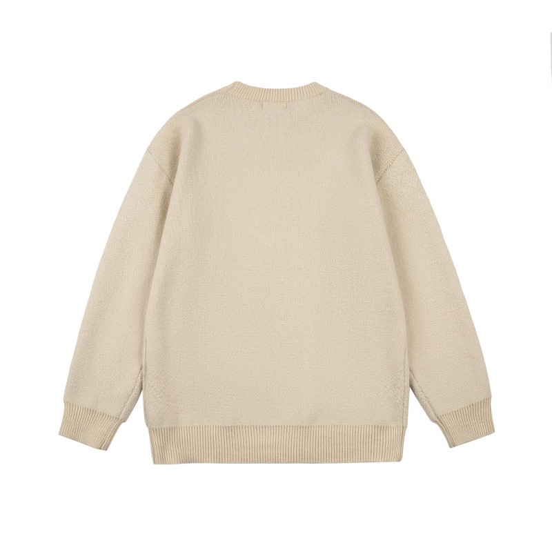 Oversized Color Block Japanese Workwear Sweater