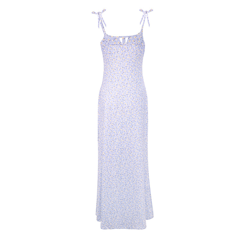 Ladies Slim Tube Long Flower Dress