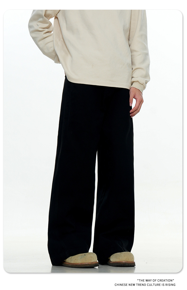 Straight Casual Jeans for Men and Women Cleanfit Trendy Loose Slim Pure Cotton Long Pants