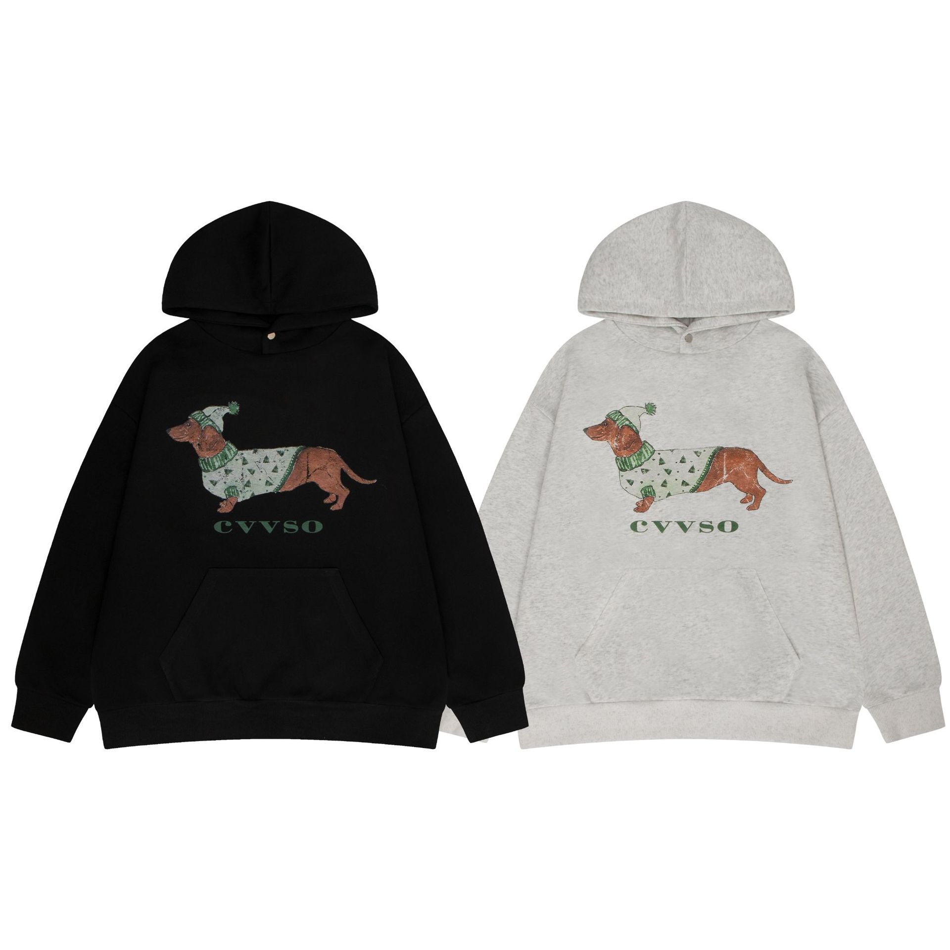 Streetwear Vintage Heavy Cotton Oversized Graphic Hoodie