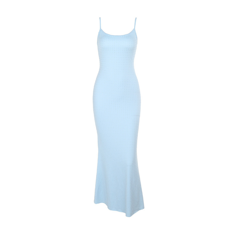 High Waist V-Neck Sleeveless Maxi Dress