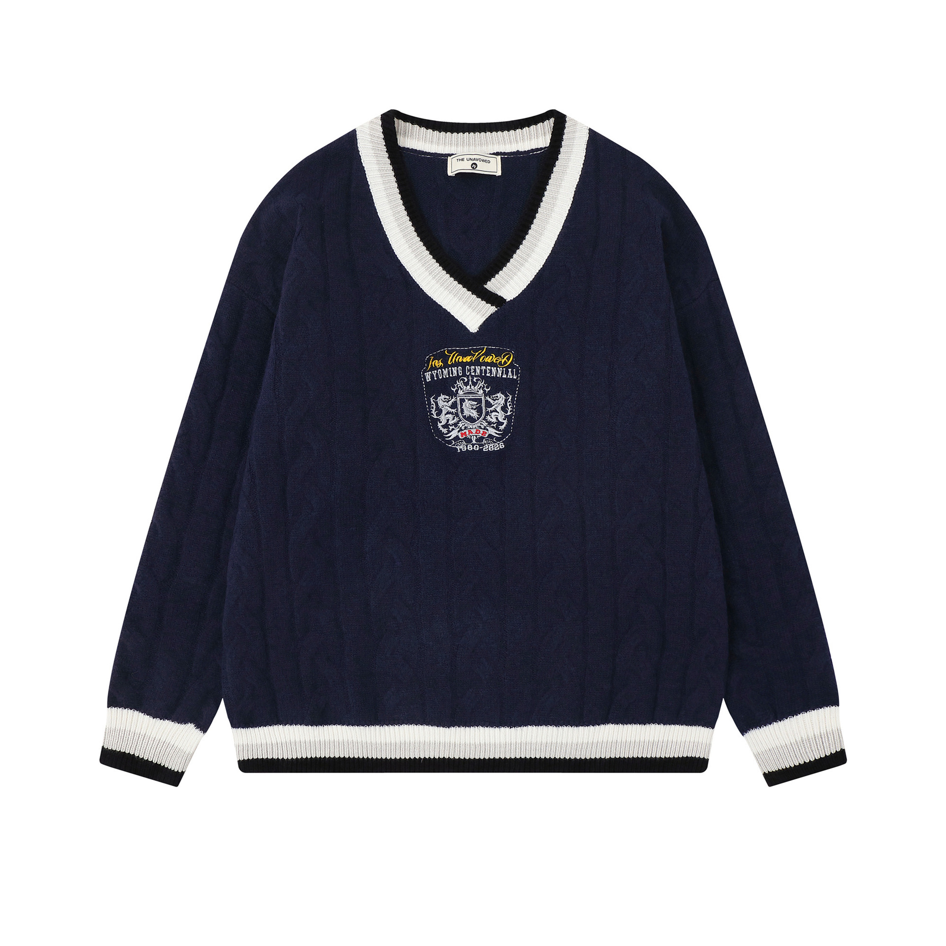 Retro Hooded Plunge Sweater