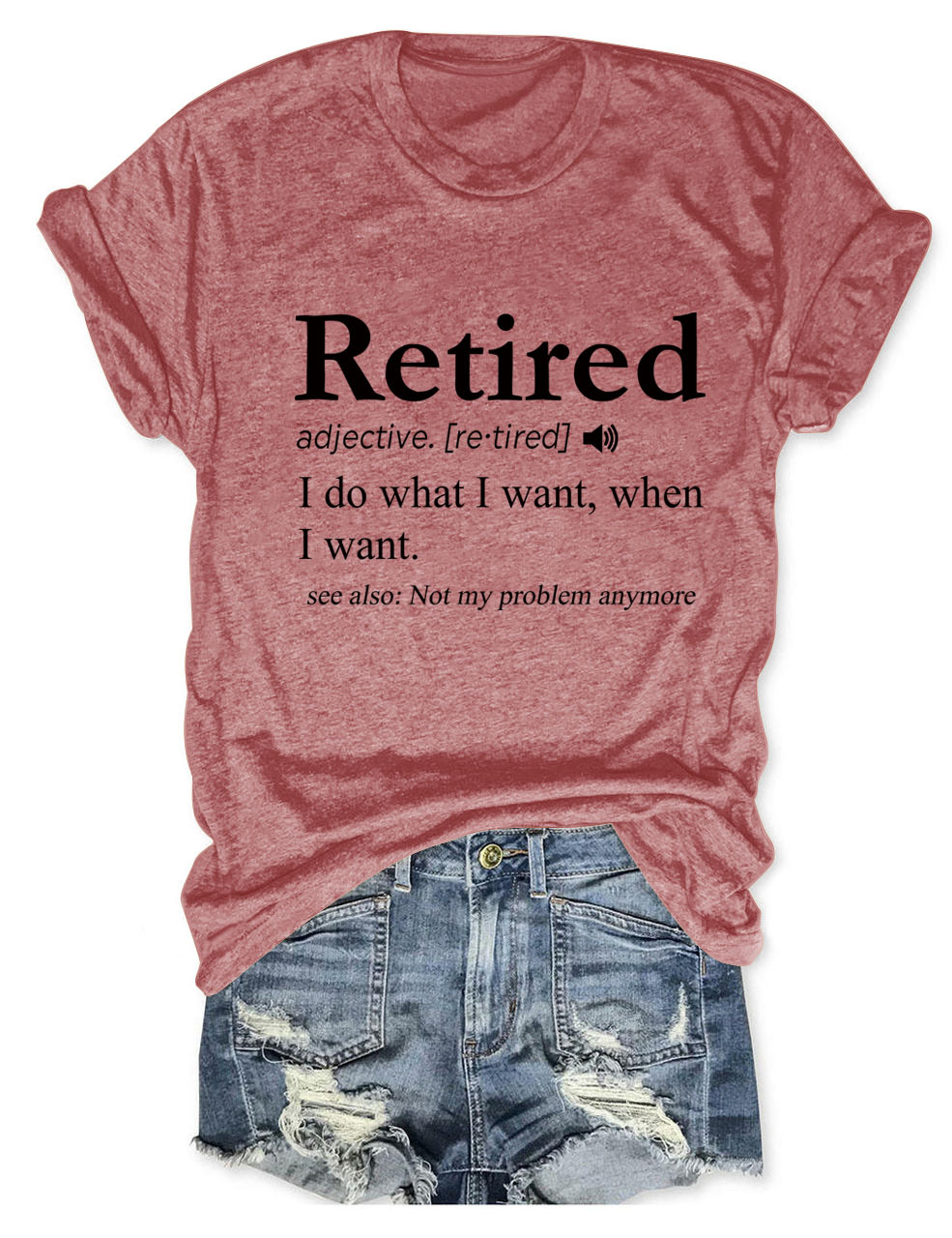 Ladies' Oversized Geometric V Collar T-Shirt
