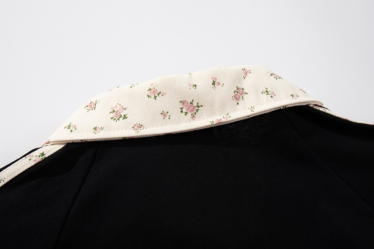 Retro Cute Cat Letter Embroidery Turn-Down Collar Short Sleeve T-Shirt Men's Loose Casual Couple Top