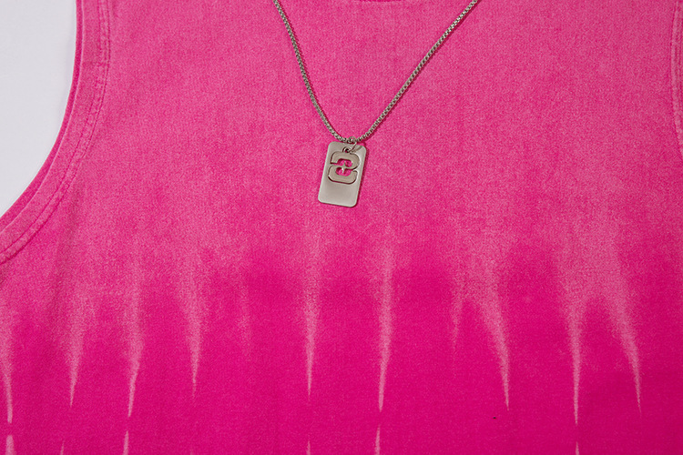 Oversized Pink Sleeveless Tank Top for Men Loose Street Dance