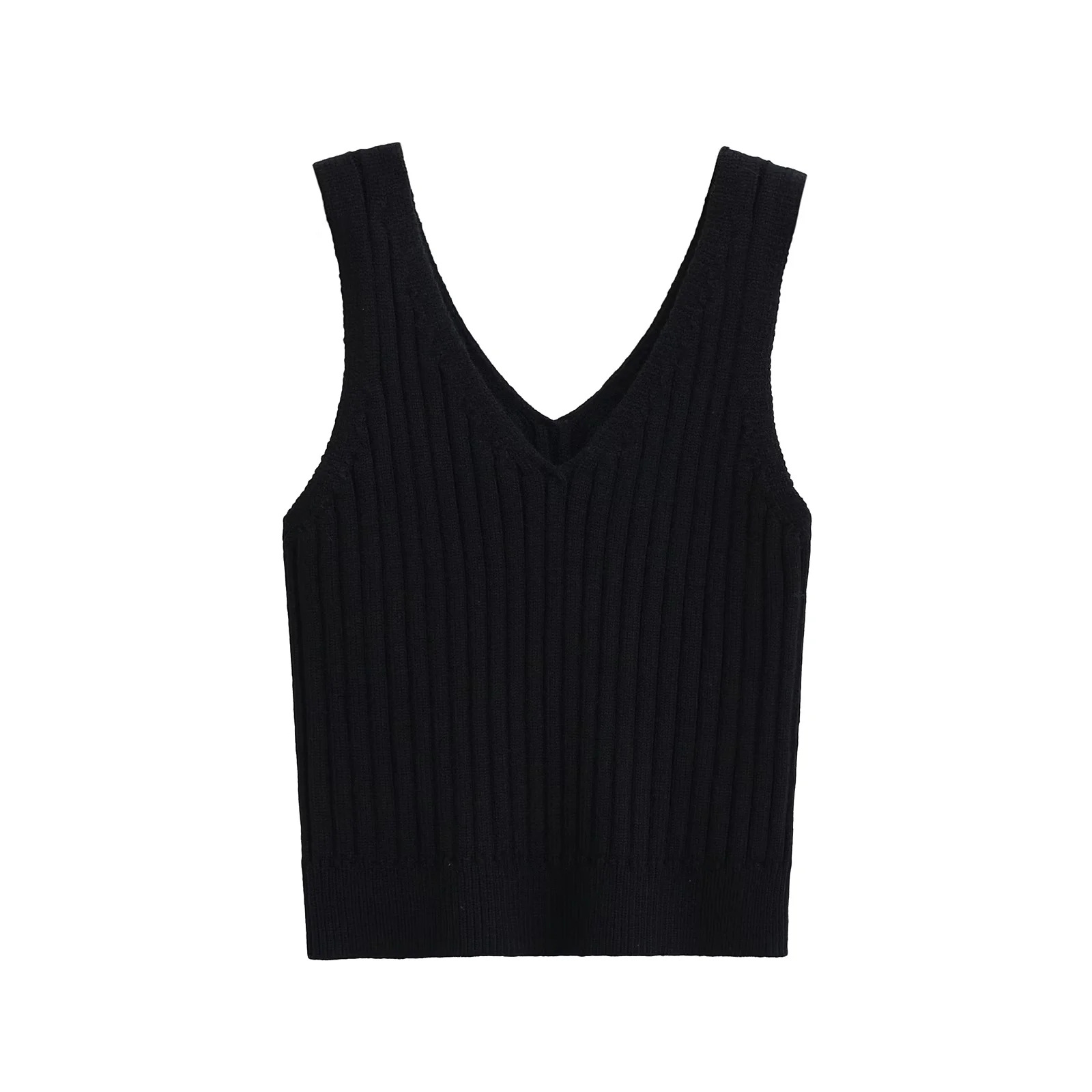 Slim Fit Short Sleeve Crew Knit Vest