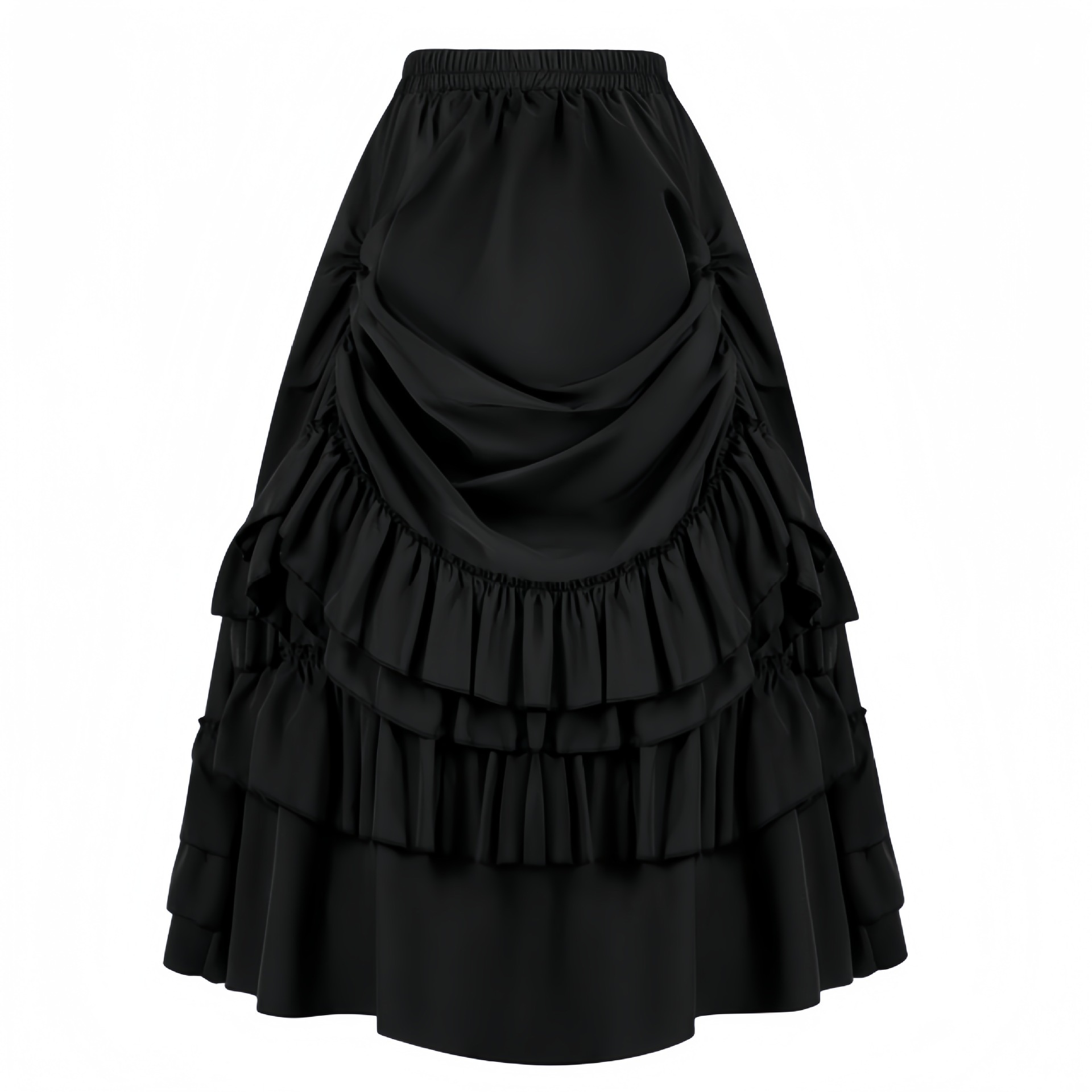 Ladies' Dark Historical Polyester Costume Skirt