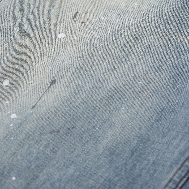 Splatter Paint Graffiti Loose Casual Washed Distressed Jeans