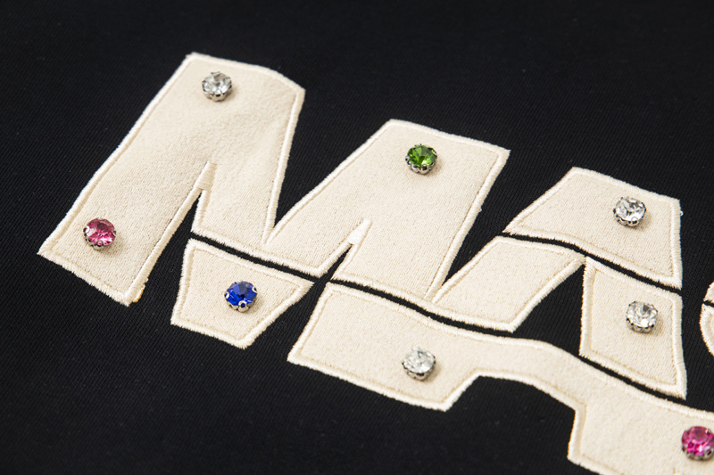 Utility Oversized Stitched Alphabet Cotton Hoody
