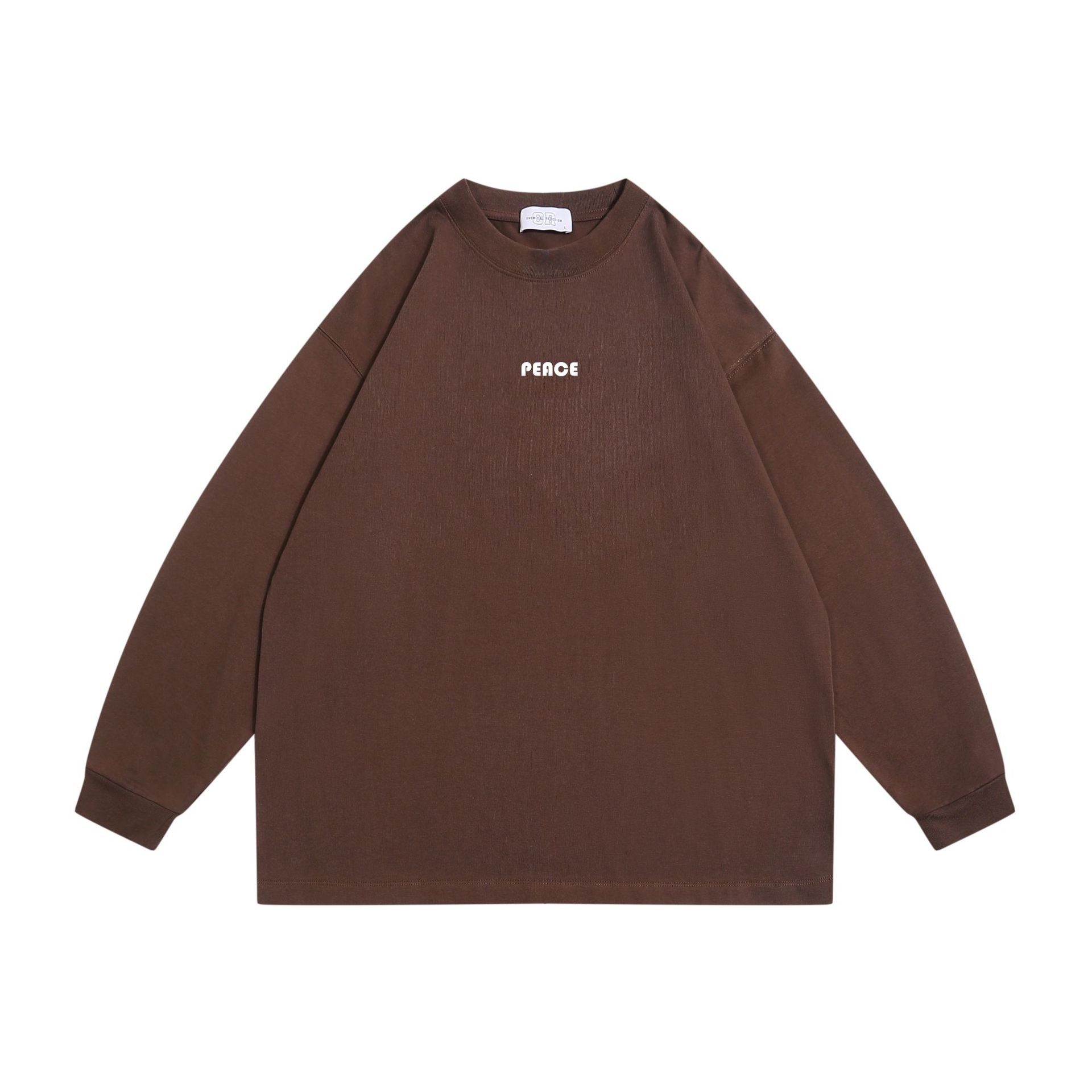 Oversized Full Arm Cotton Blend Alphabet Graphic T-Shirt