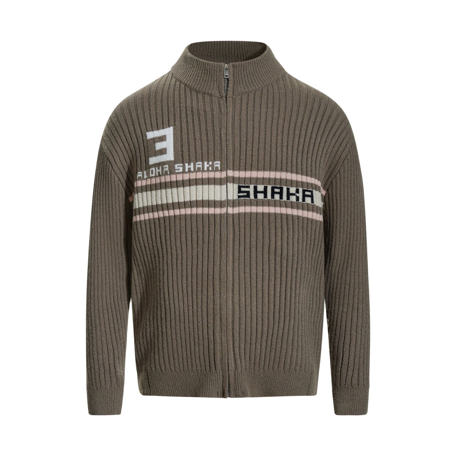 Sporty Loose Jacquard Long Sleeve Sweater