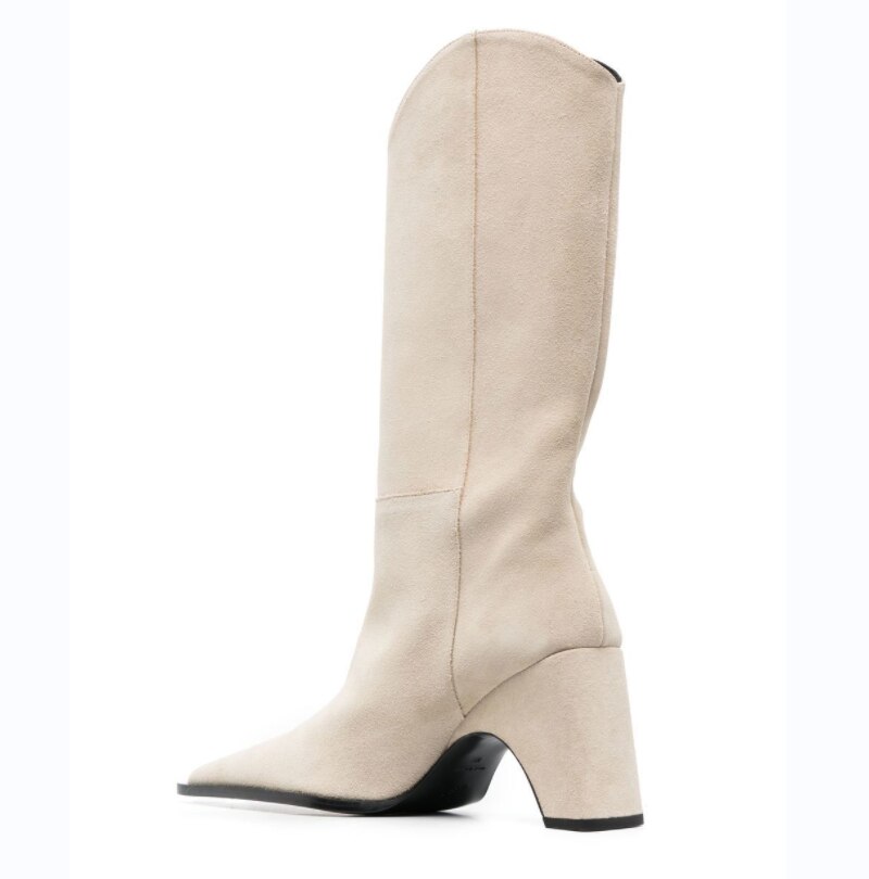 Processing time:7-15days after placing orders Autumn And Winter 2023 New Fashion Women's Boots Thick High Heel Pointed Toe Denim Knee Length Knight Boots Big Size Shoes