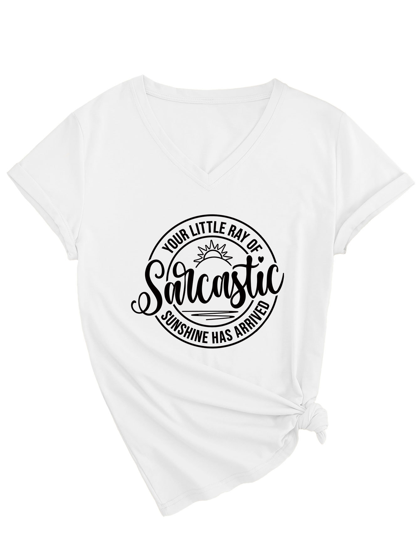 Sassy Geometric Print Round Neck T-Shirt