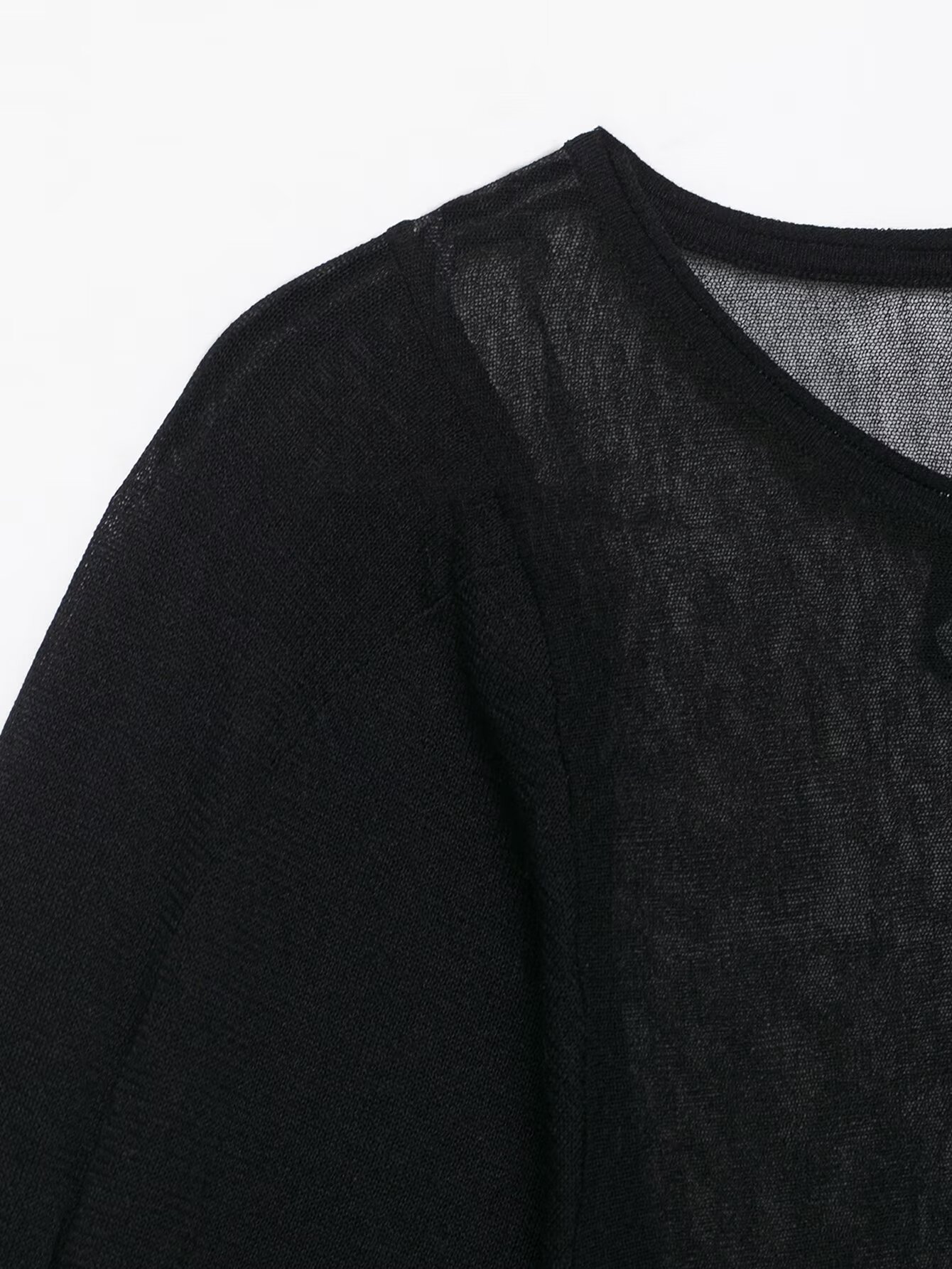 Women's Fashion Casual Embroidered Fine Knit Long Shirt