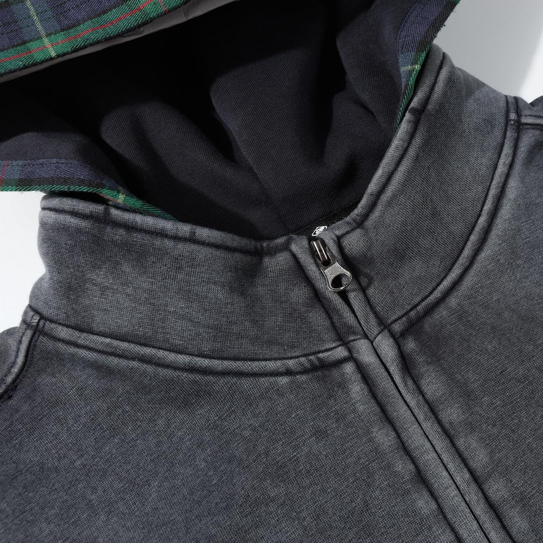 Faded Faux Layered Long Sleeve Hoodie