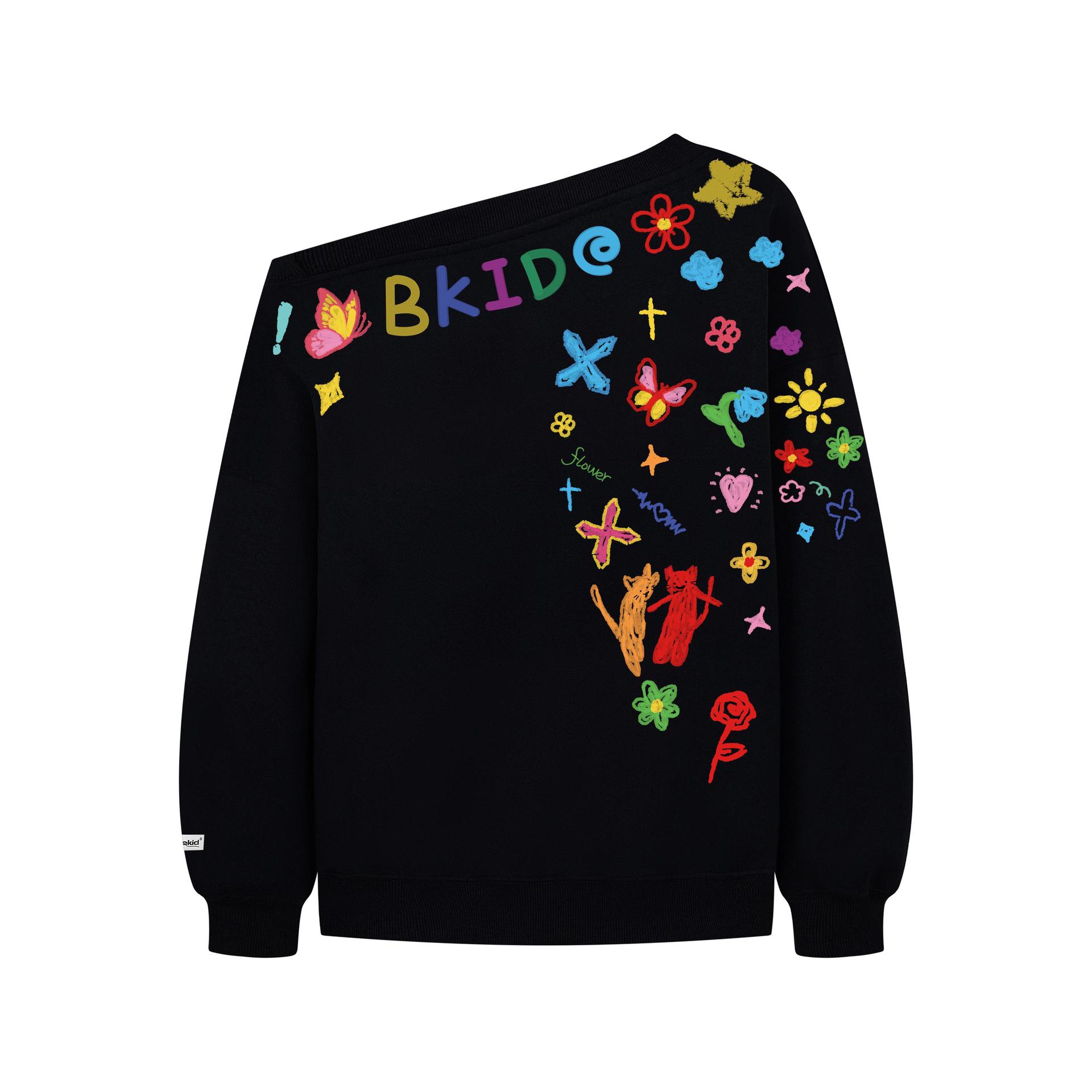 Slouchy Cotton Graphic Hoodie