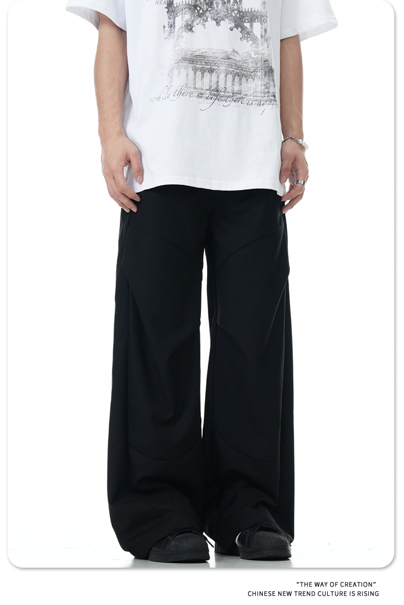 Simple Clean Fit, Commuting Deconstructed Loose and Slim Fit Casual Long Pants