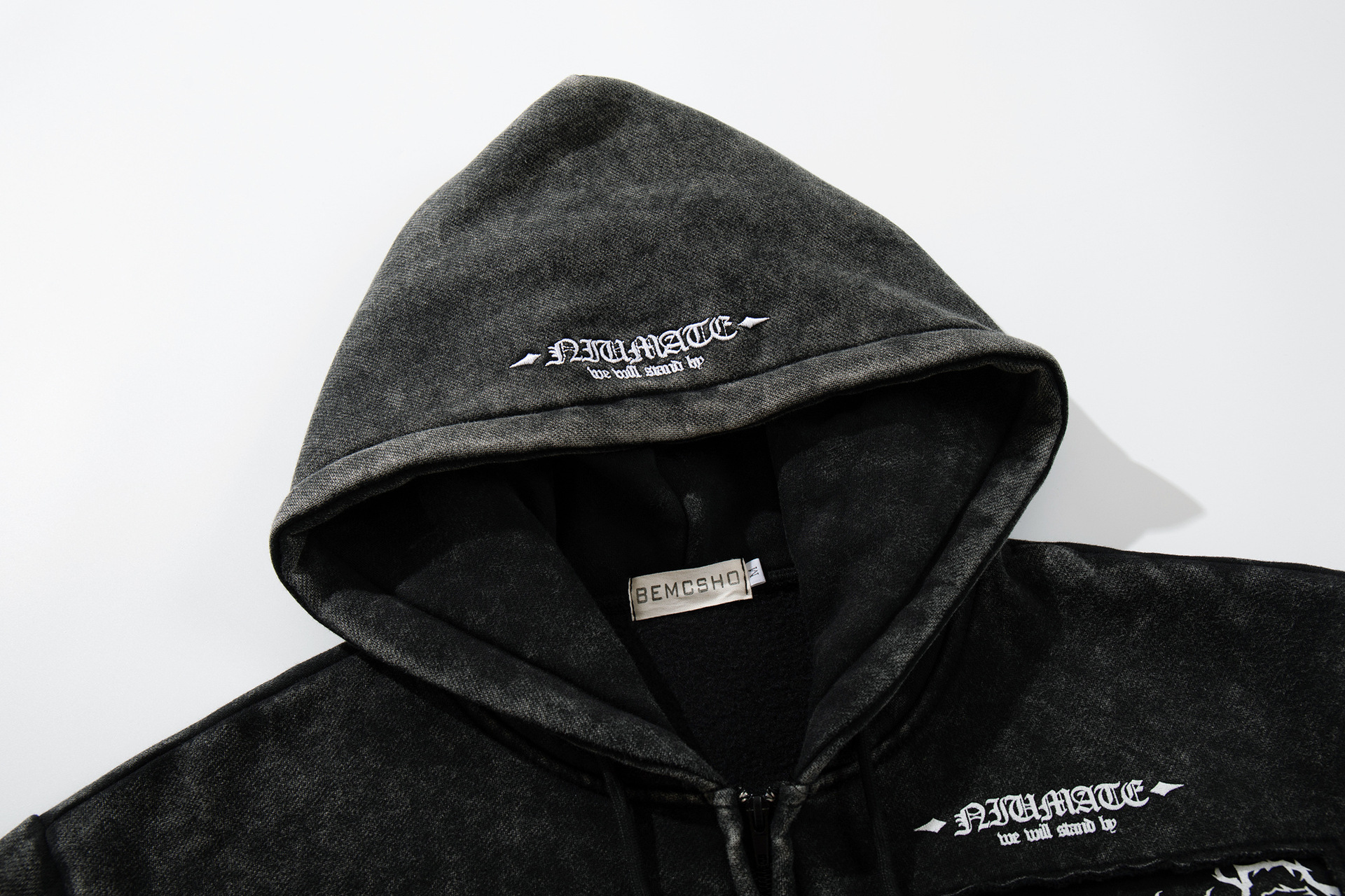 Guy's American Retro Letter-Print Loose Fit Hoodie