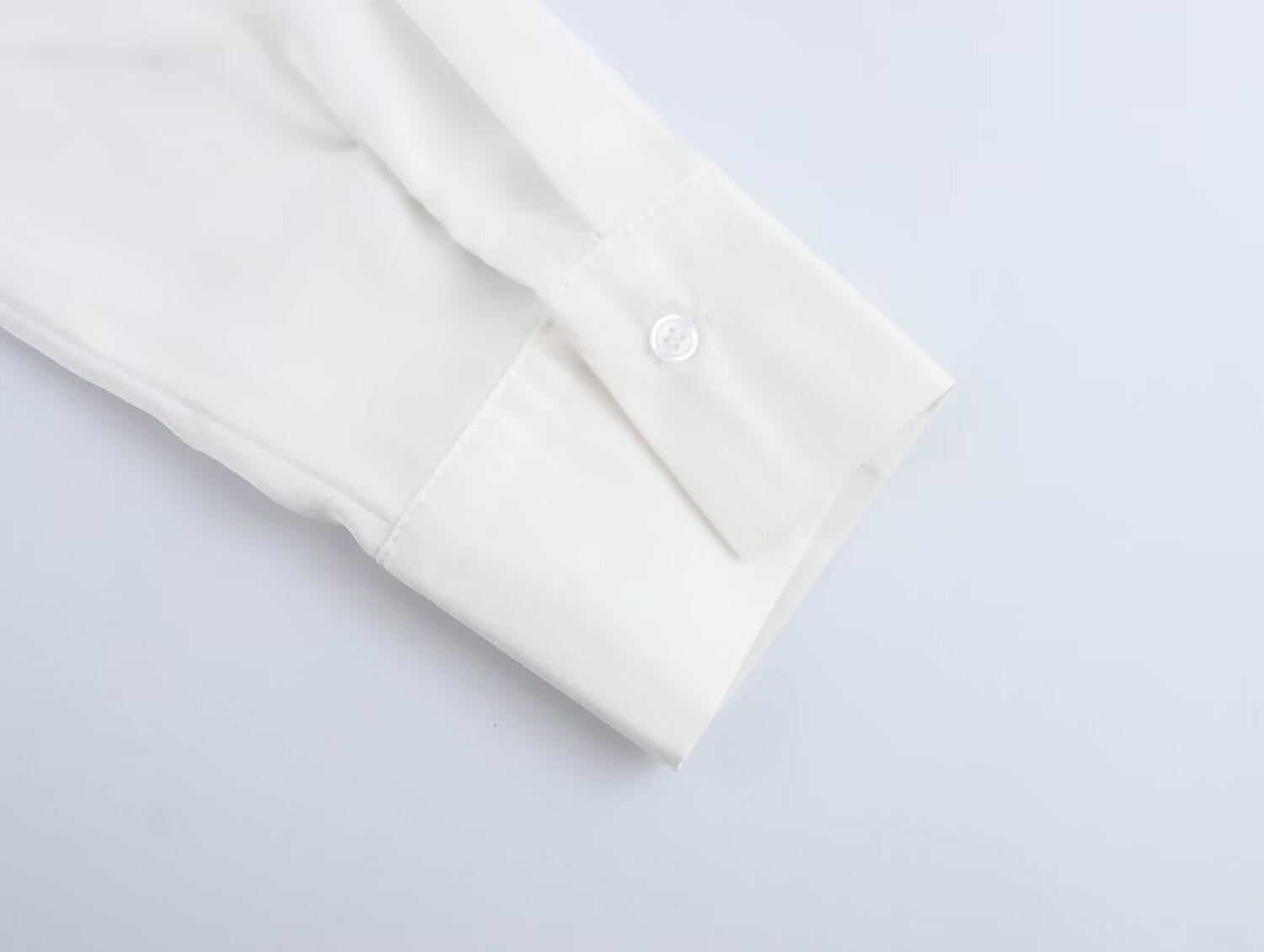 Solid Color Long Sleeve Tie Front Blouse