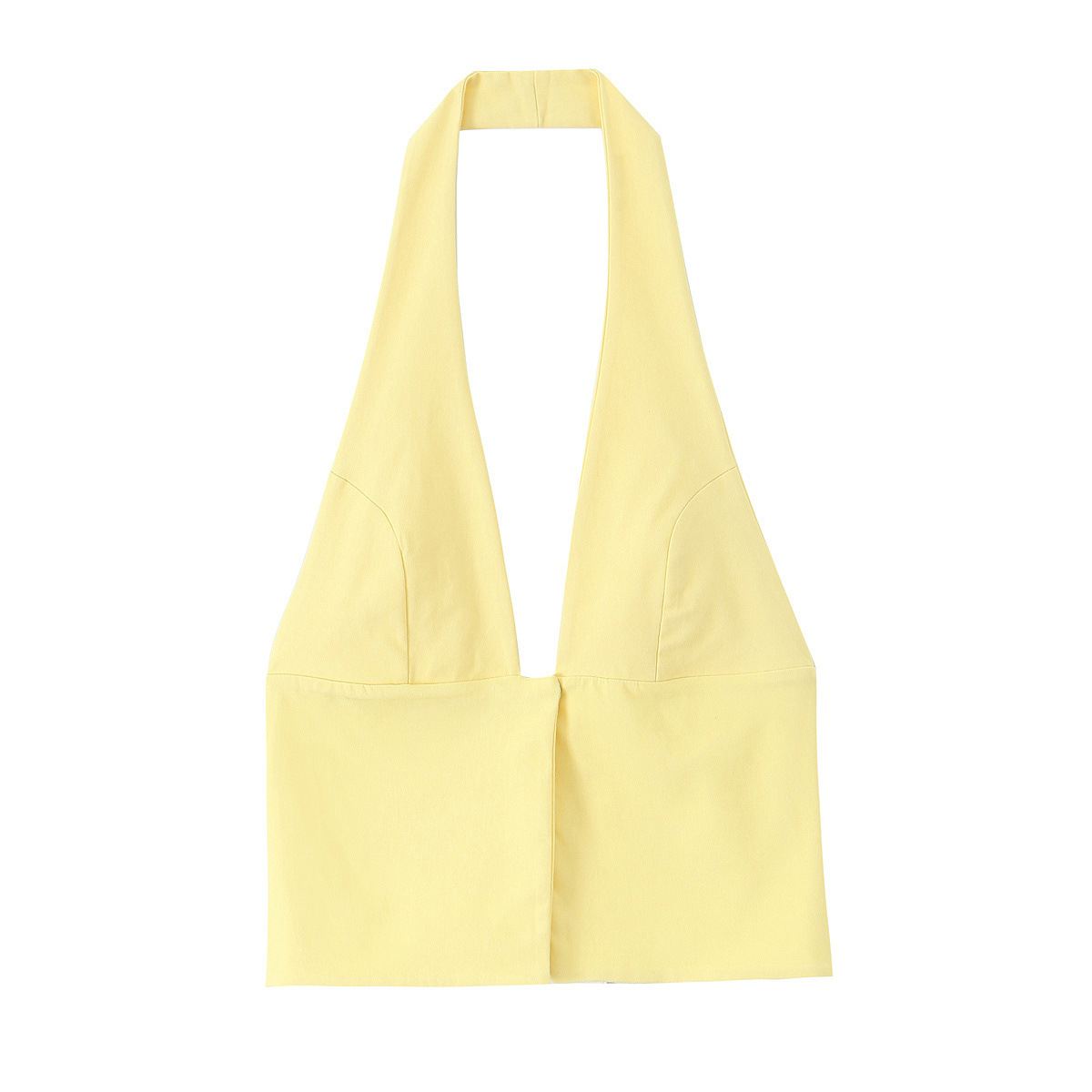 Plain Halter Open Back Sleeveless Tee